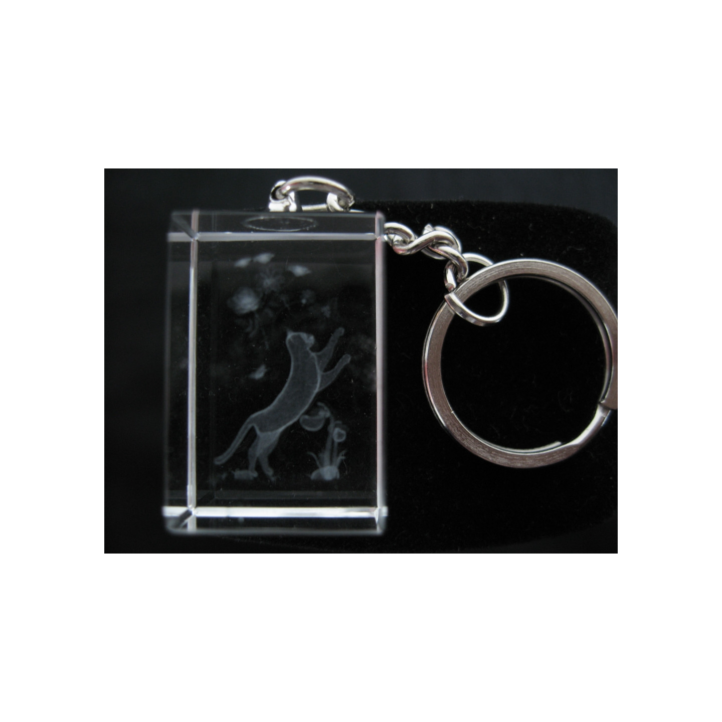 Crystal Playful Cat Keychain Set – (6 Pieces)