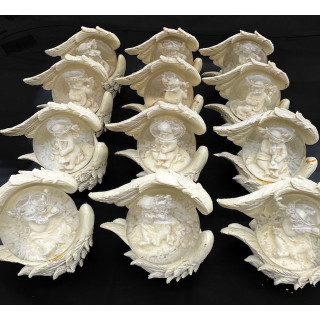 Cupid Snow Globe Ornament Set of 12 pieces