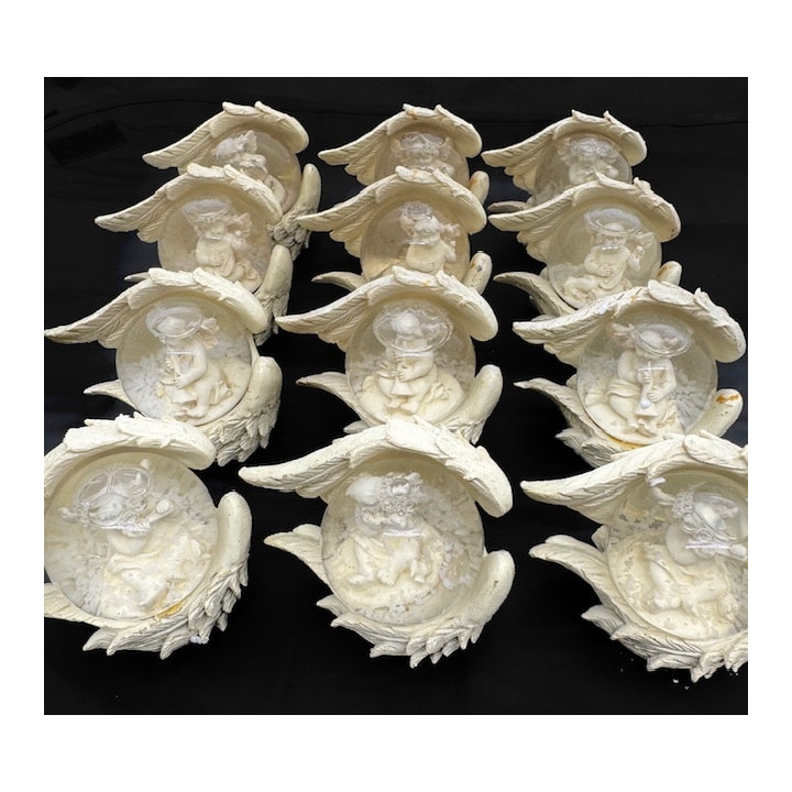 Cupid Snow Globe Ornament Set of 12 pieces