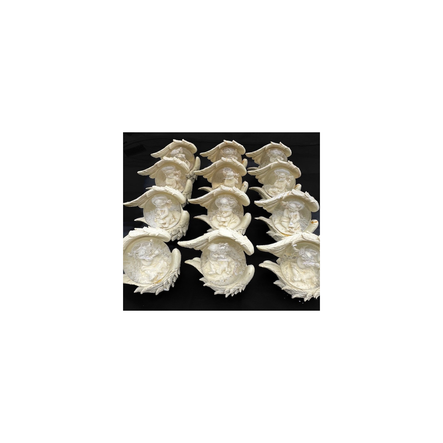 Cupid Snow Globe Ornament Set of 12 pieces