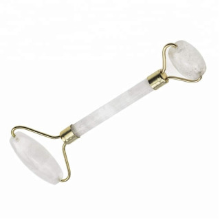 White Rock Crystal Gemstone Facial Roller