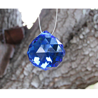 Feng Shui Rainbow Crystal – Dark Blue 4 cm