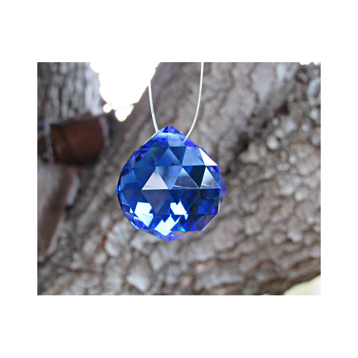 Feng Shui Rainbow Crystal – Dark Blue 4 cm