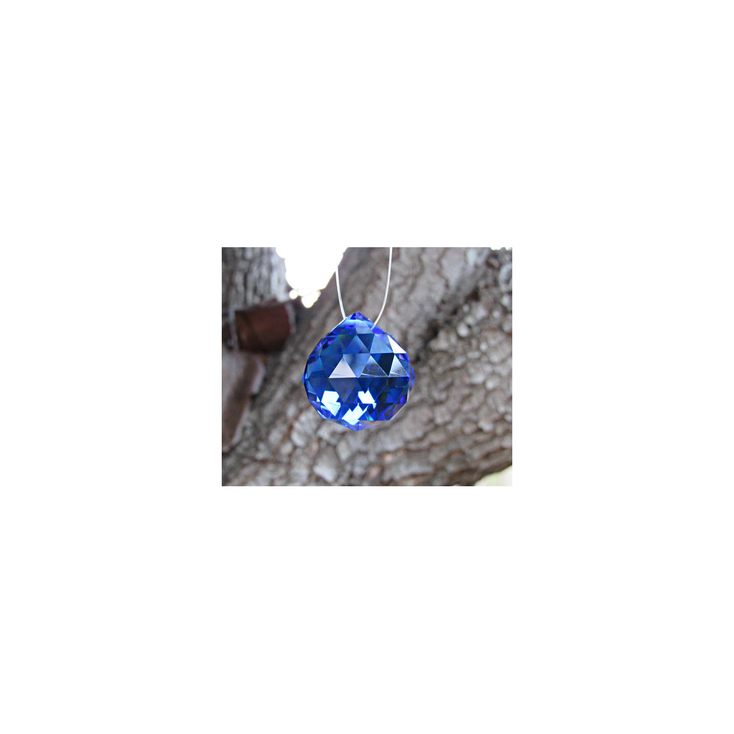 Feng Shui Rainbow Crystal – Dark Blue 4 cm