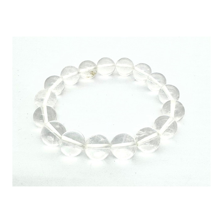 12mm Rock Crystal Gemstone Bracelet – Gift Box Excluded