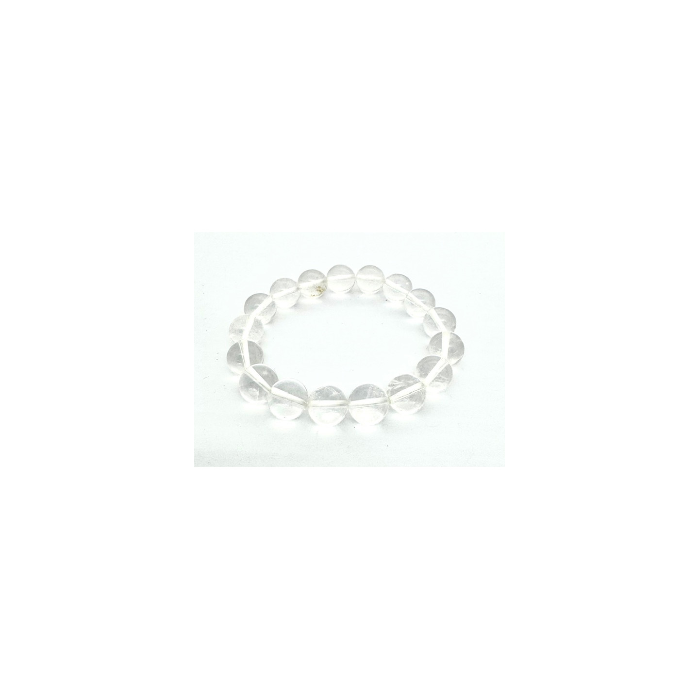 12mm Rock Crystal Gemstone Bracelet – Gift Box Excluded
