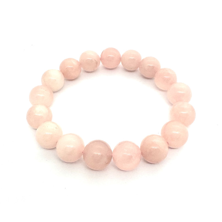 12mm Rose Quartz Gemstone Bracelet – Gift Box Excluded