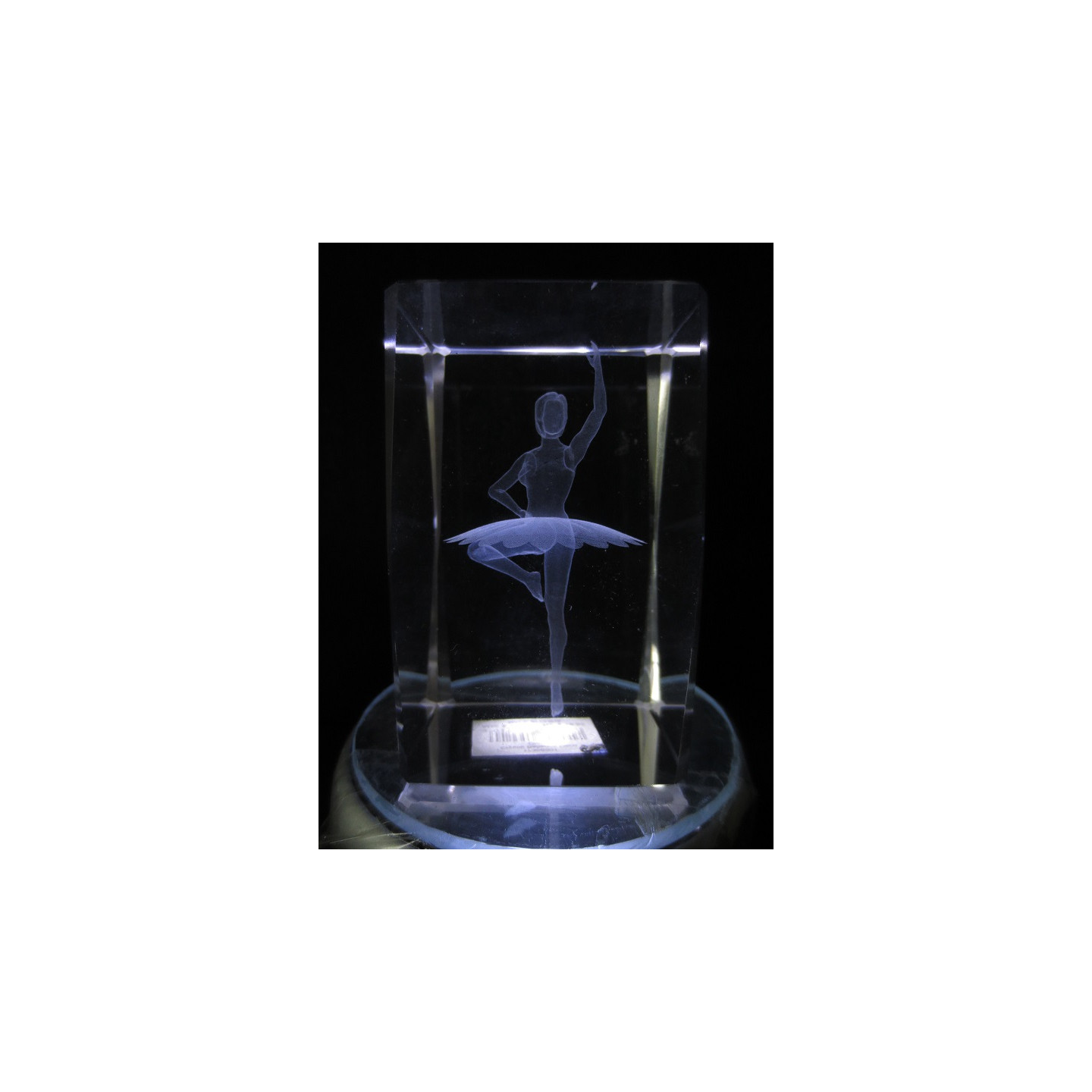 3D Crystal Laser Engraved Block – Ballerina