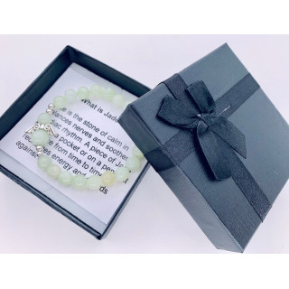 8mm Angel Bracelet with Box - Jade