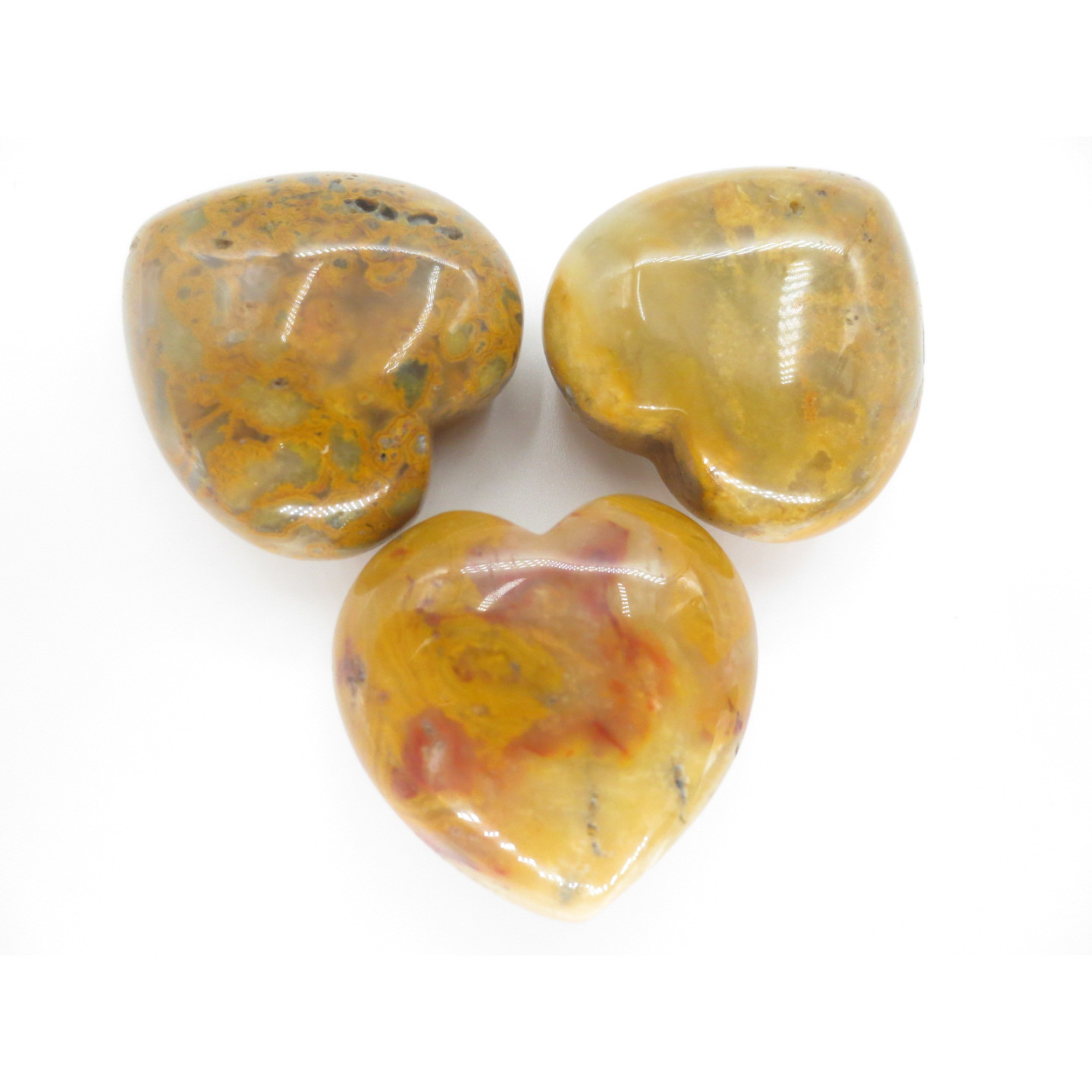 Gemstone Heart with Gift Bag - Crazy Lace Agate ()