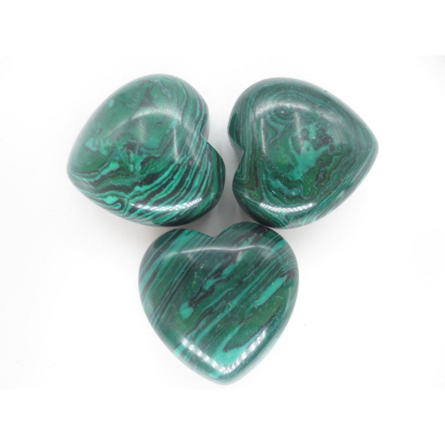 Gemstone Heart with Gift Bag - Malachite ()