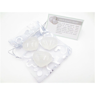 Gemstone Heart with Gift Bag - Rock Crystal ()