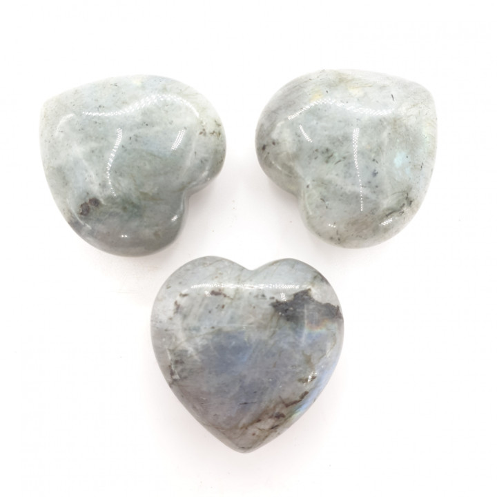 Gemstone Heart with Gift Bag - Labradorite ()
