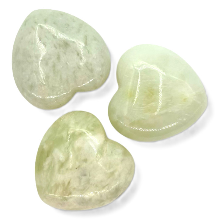 Gemstone Heart with Gift Bag - Mountain Jade ()