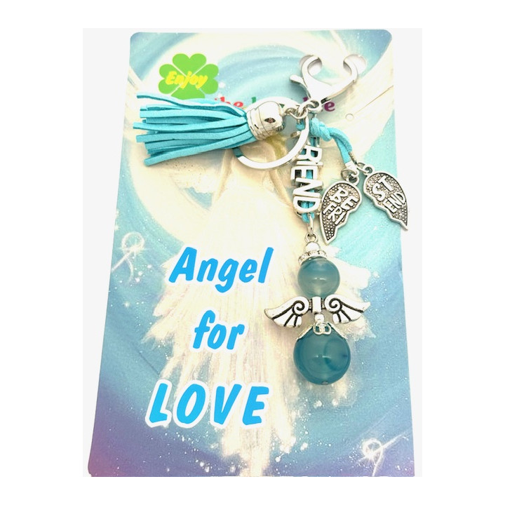 Turquoise “FRIEND” Angel Keychain