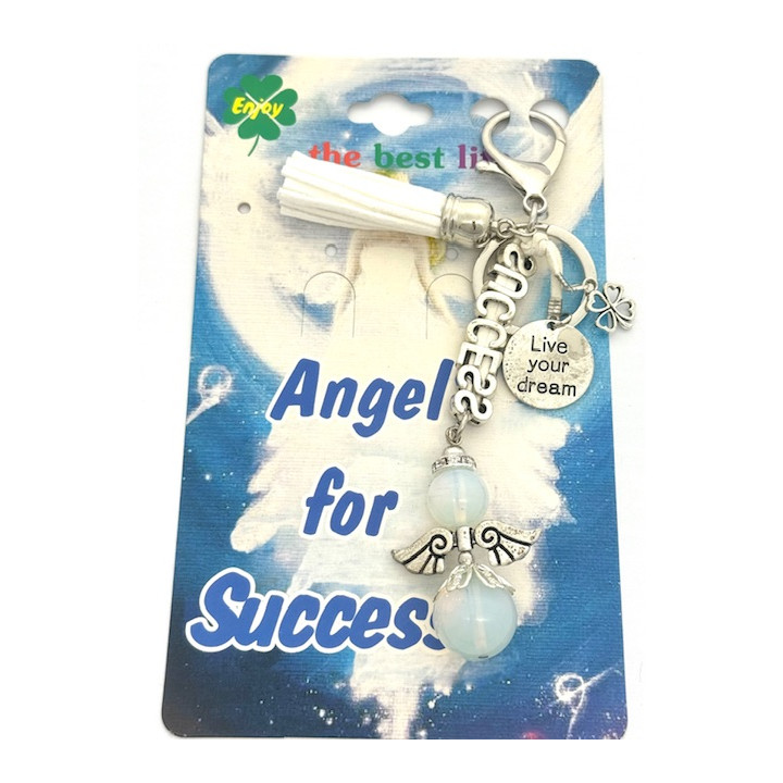 Opal “SUCCESS” Angel Keychain