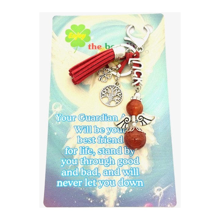 Red “LUCK” Angel Keychain