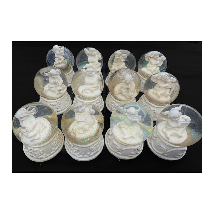 Mini Angel Snow Globes Display Set (12 pieces)