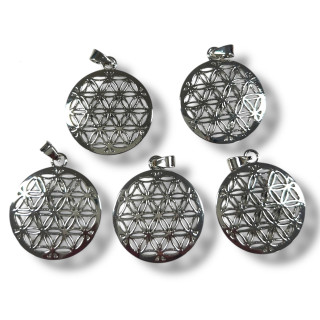 Flower of Life Pendant Set of 5 Silver