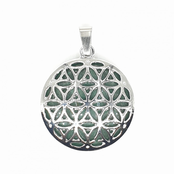 Aventurine Gemstone Flower of Life Pendant