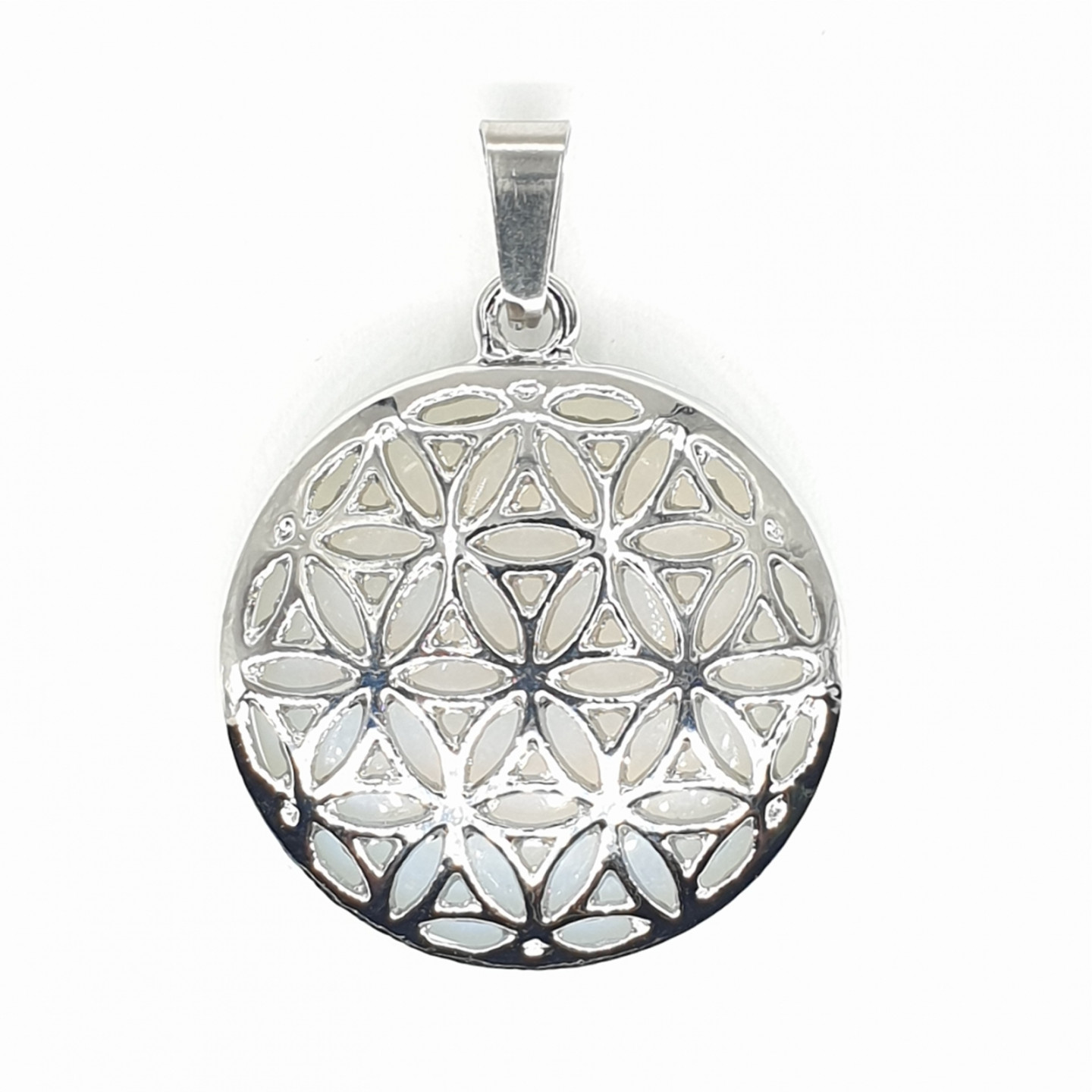 Opal Gemstone Flower of Life Pendant