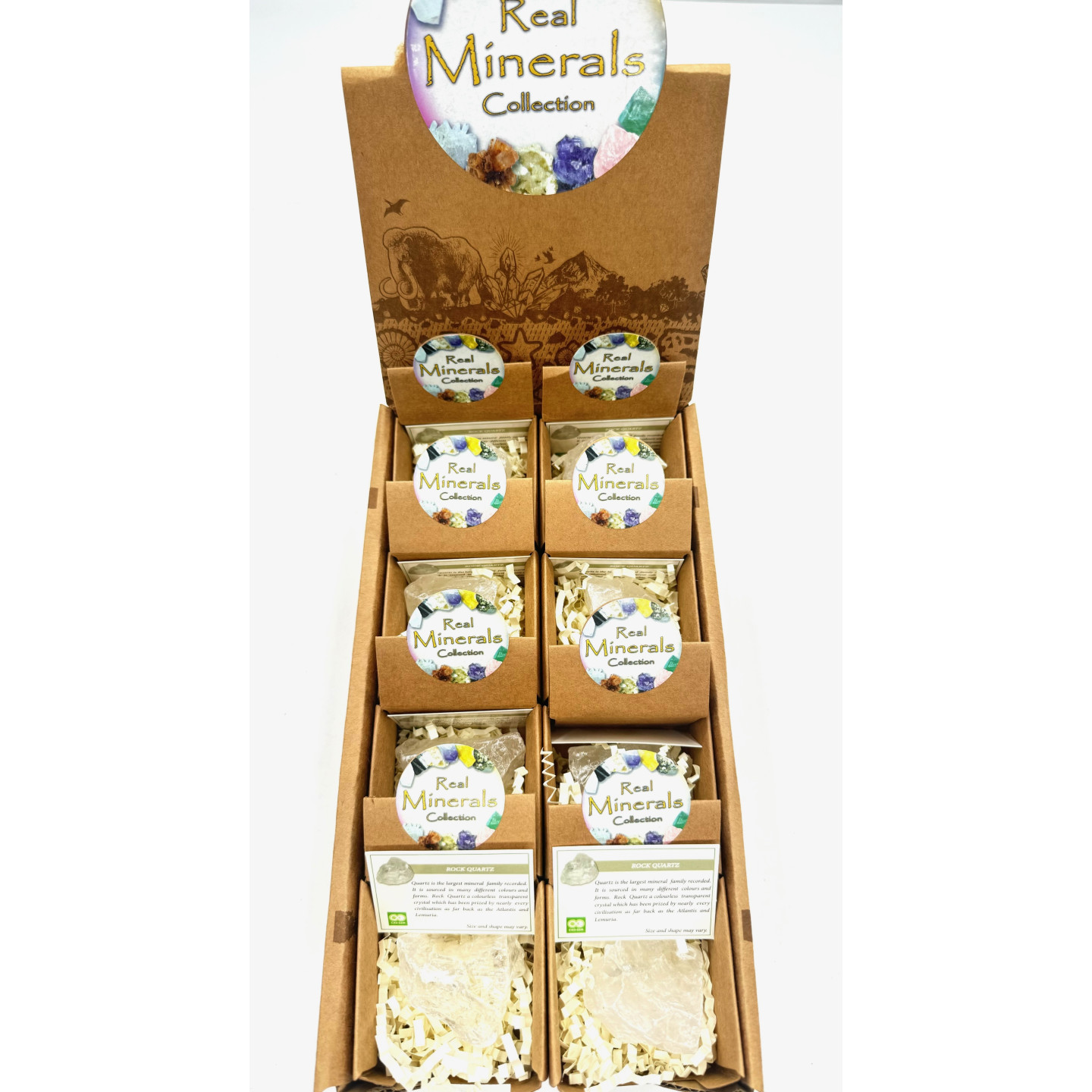 Natural Rock Crystal Clusters Set (16 pieces)