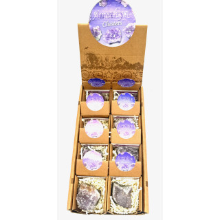Natural Amethyst Crystal Clusters Set (16 pieces)