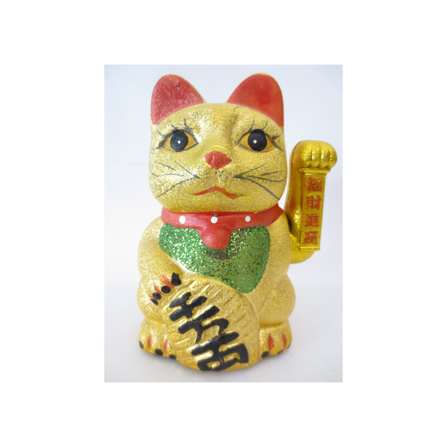 Lucky Glitter Cat Gold with Moveable Arm (Medium)