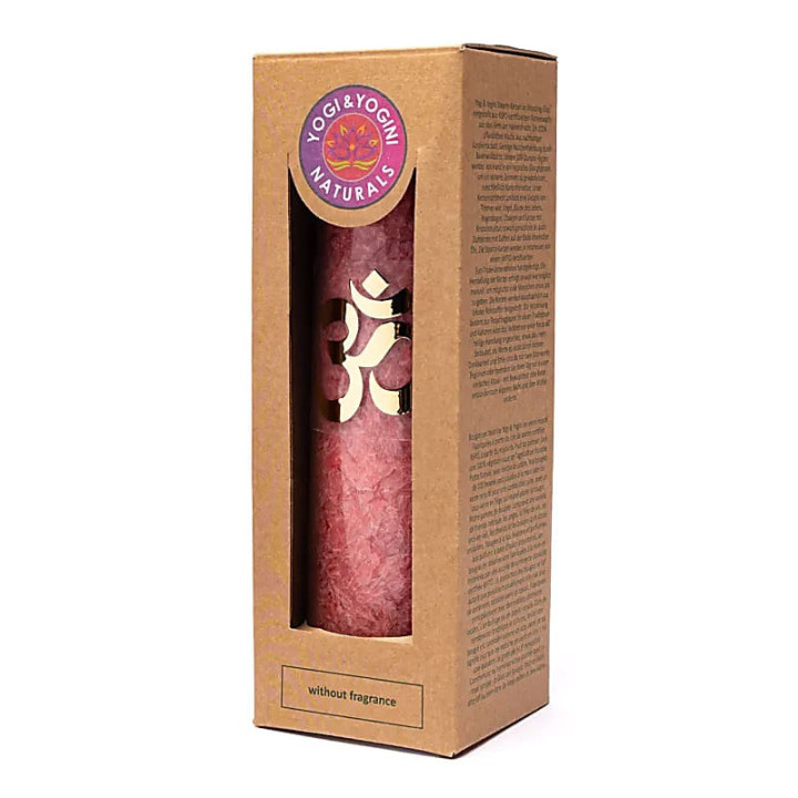 Bougie stéarine Ohm rouge non parfumée | Pieralune