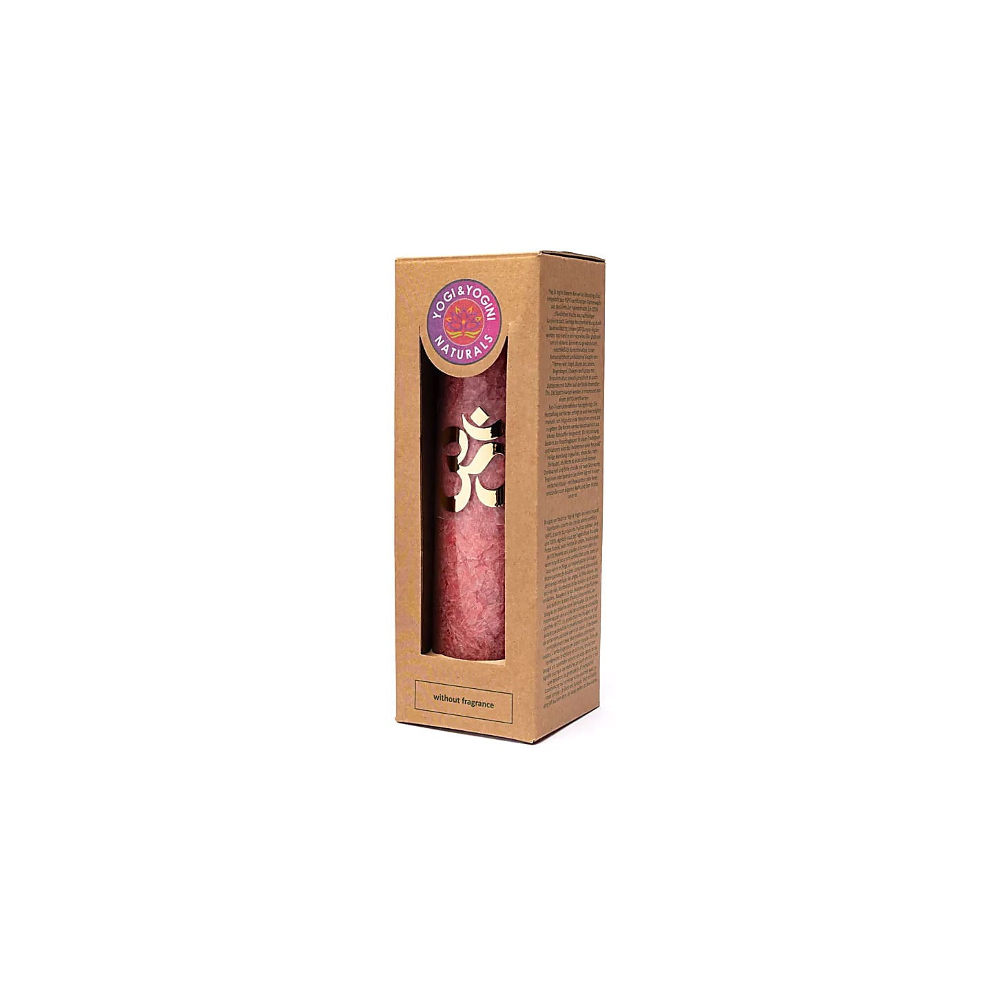 Bougie stéarine Ohm rouge non parfumée | Pieralune