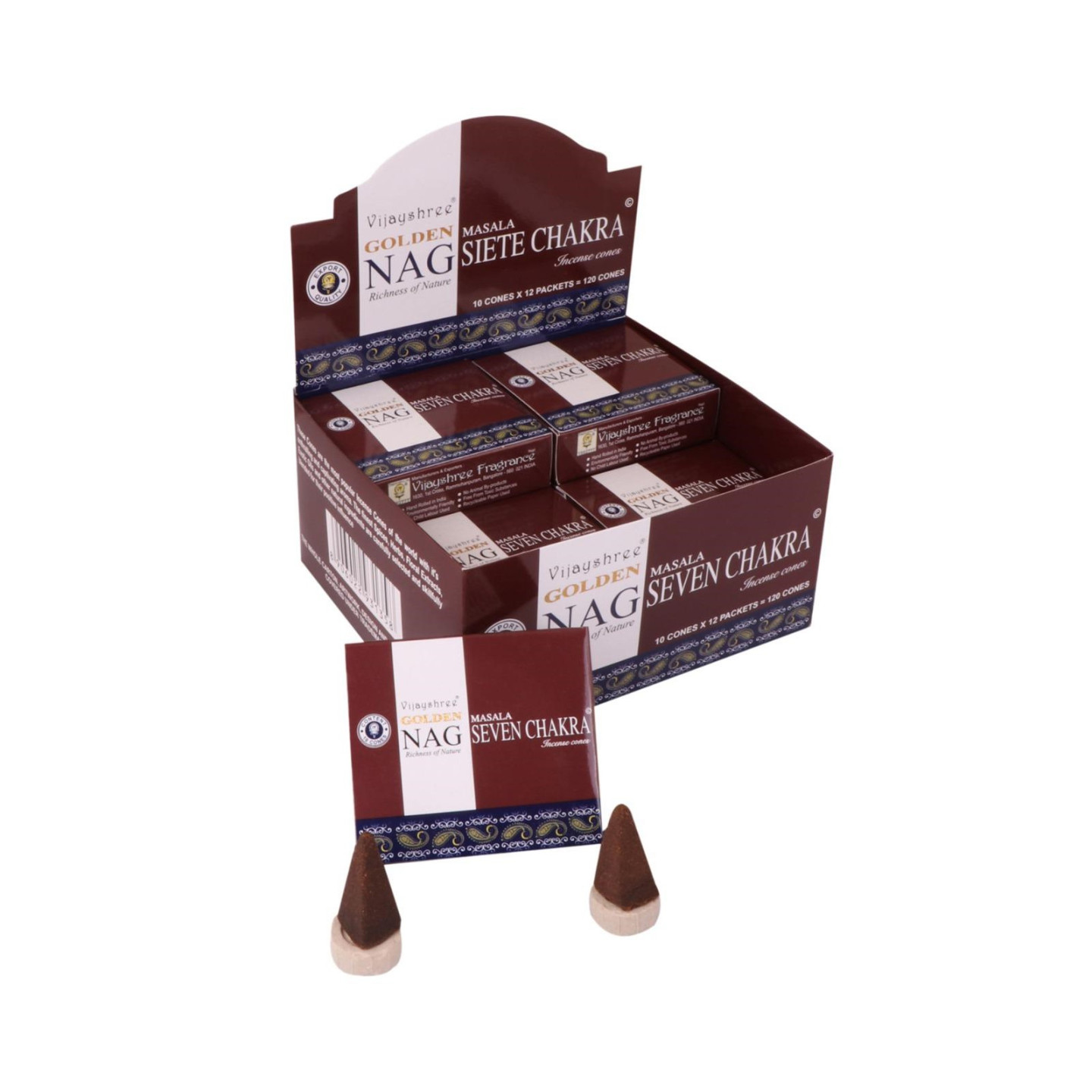 Vijayshree Golden Nag Cones - Seven Chakra