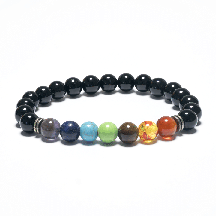 8mm 7 Chakra Bracelet without Box - Onyx