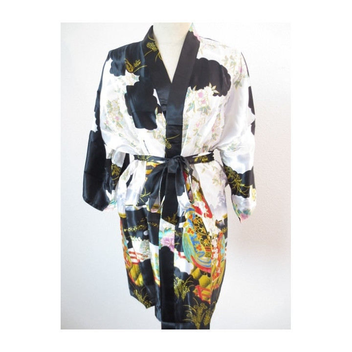 Japanese kimono short black