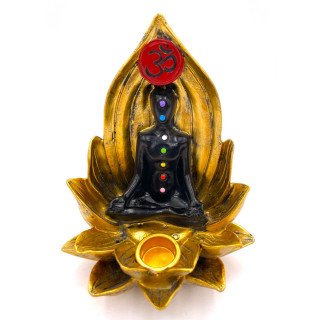 Chakra Lotus Incense Burner – Stick & Cone Holder