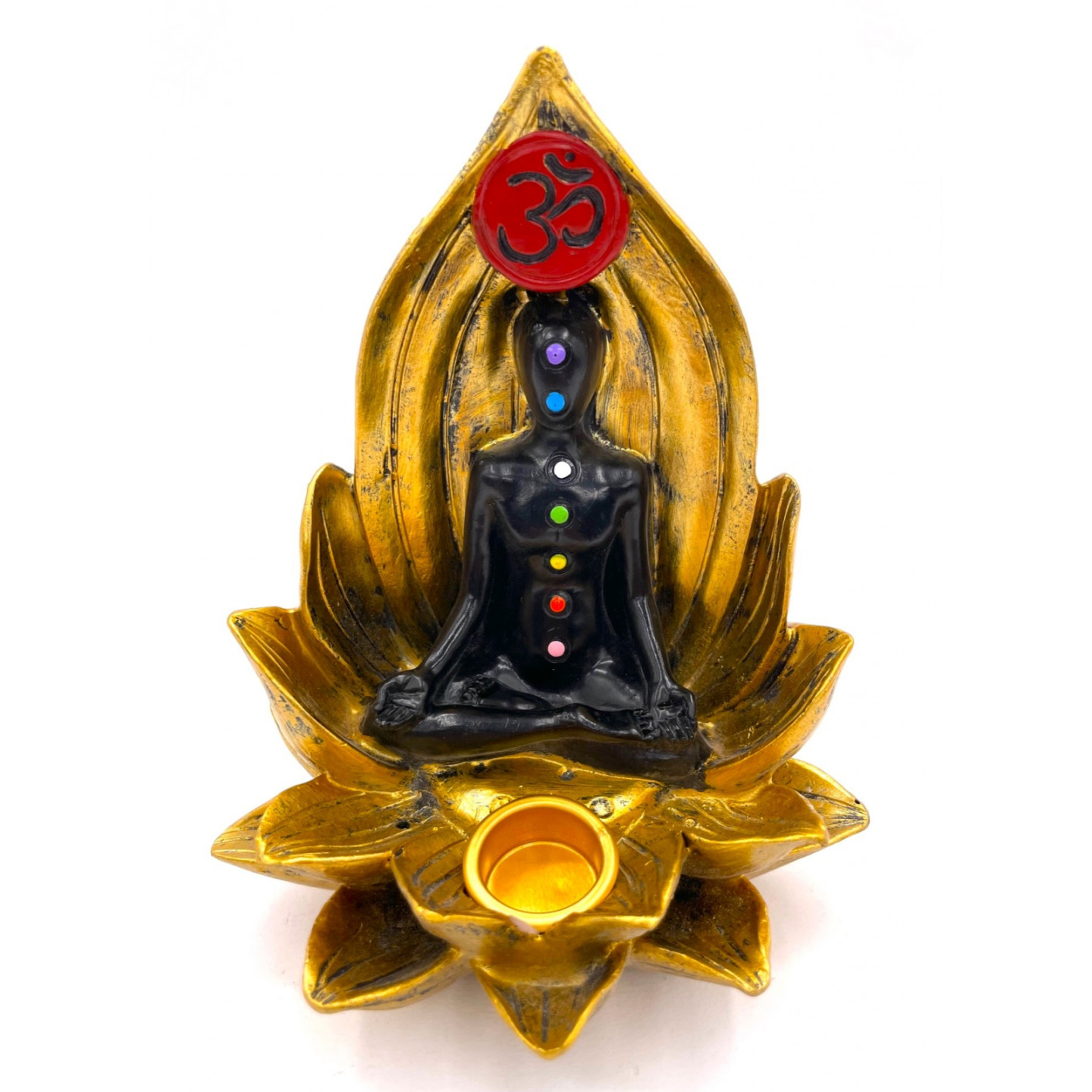 Chakra Lotus Incense Burner – Stick & Cone Holder