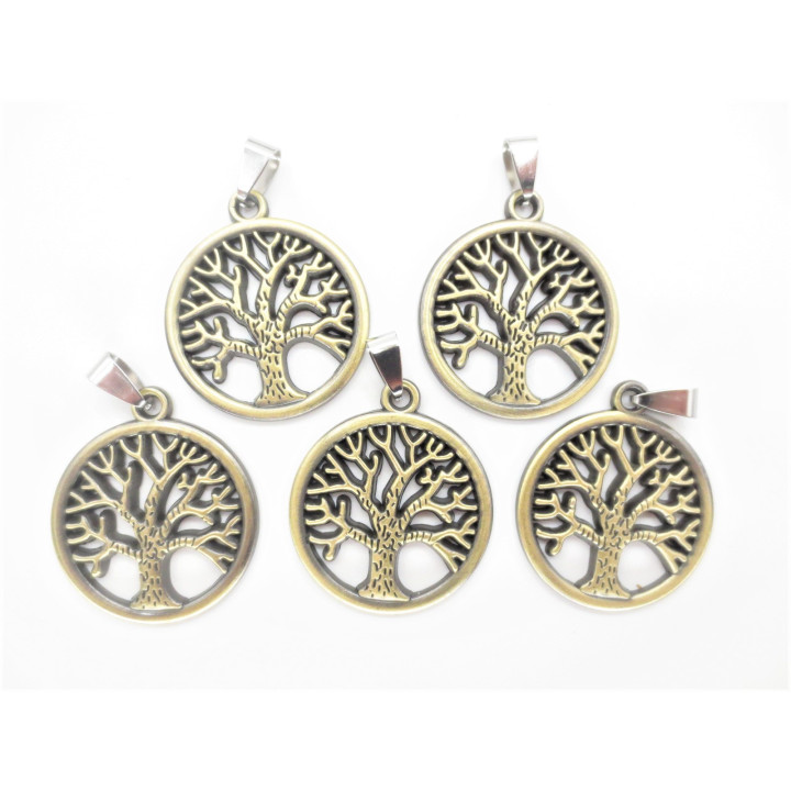 Bronze Tree of Life Pendant Set (5 pieces)