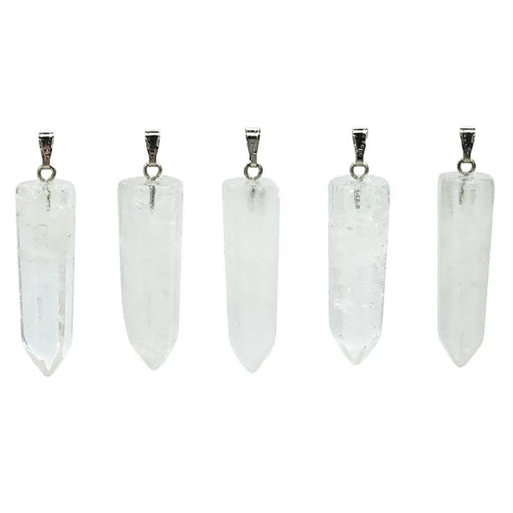 Pendentif facetté en cristal de roche S | Pieralune