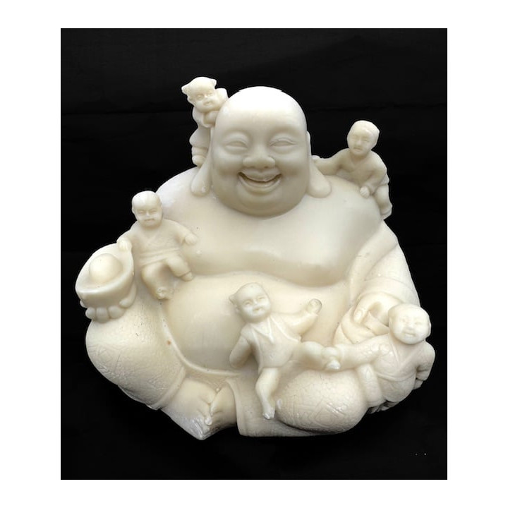 Laughing Buddha with Children Statue