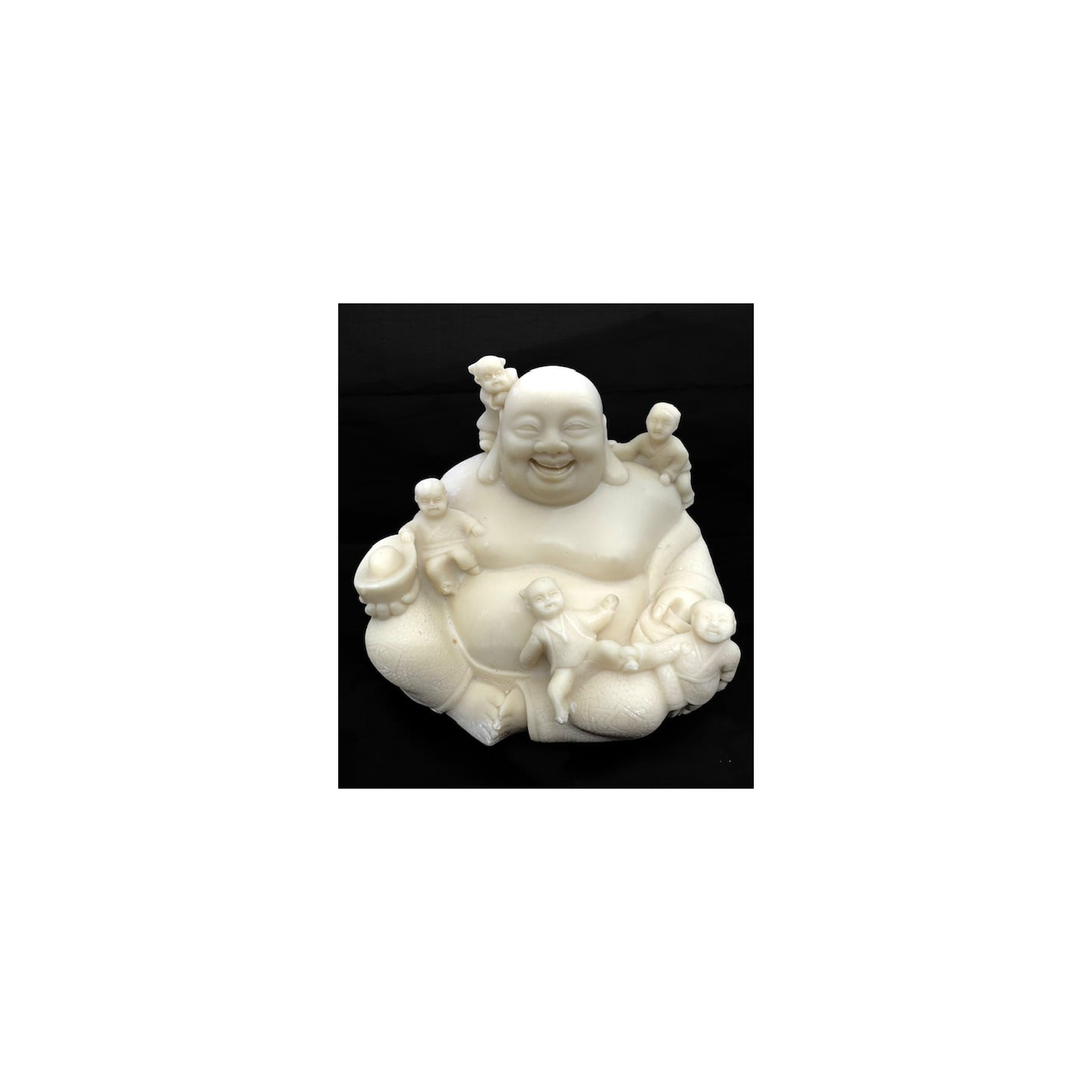 Laughing Buddha with Children Statue