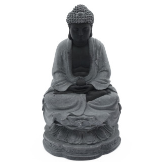 Hematite Seated Buddha Statue