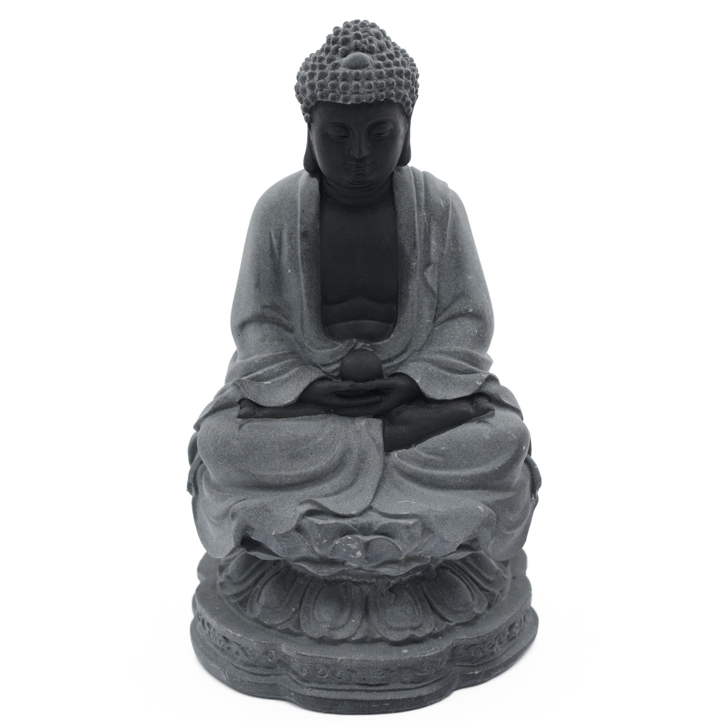 Hematite Seated Buddha Statue