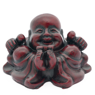 Red Laughing Buddha Statue