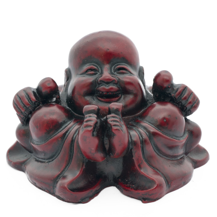 Red Laughing Buddha Statue