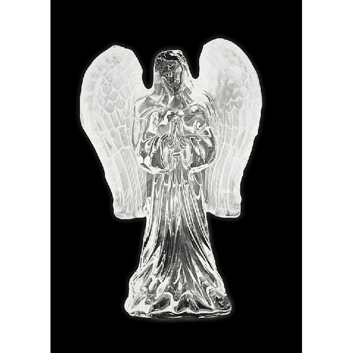 Crystal Glass Praying Angel Statue – 10 cm