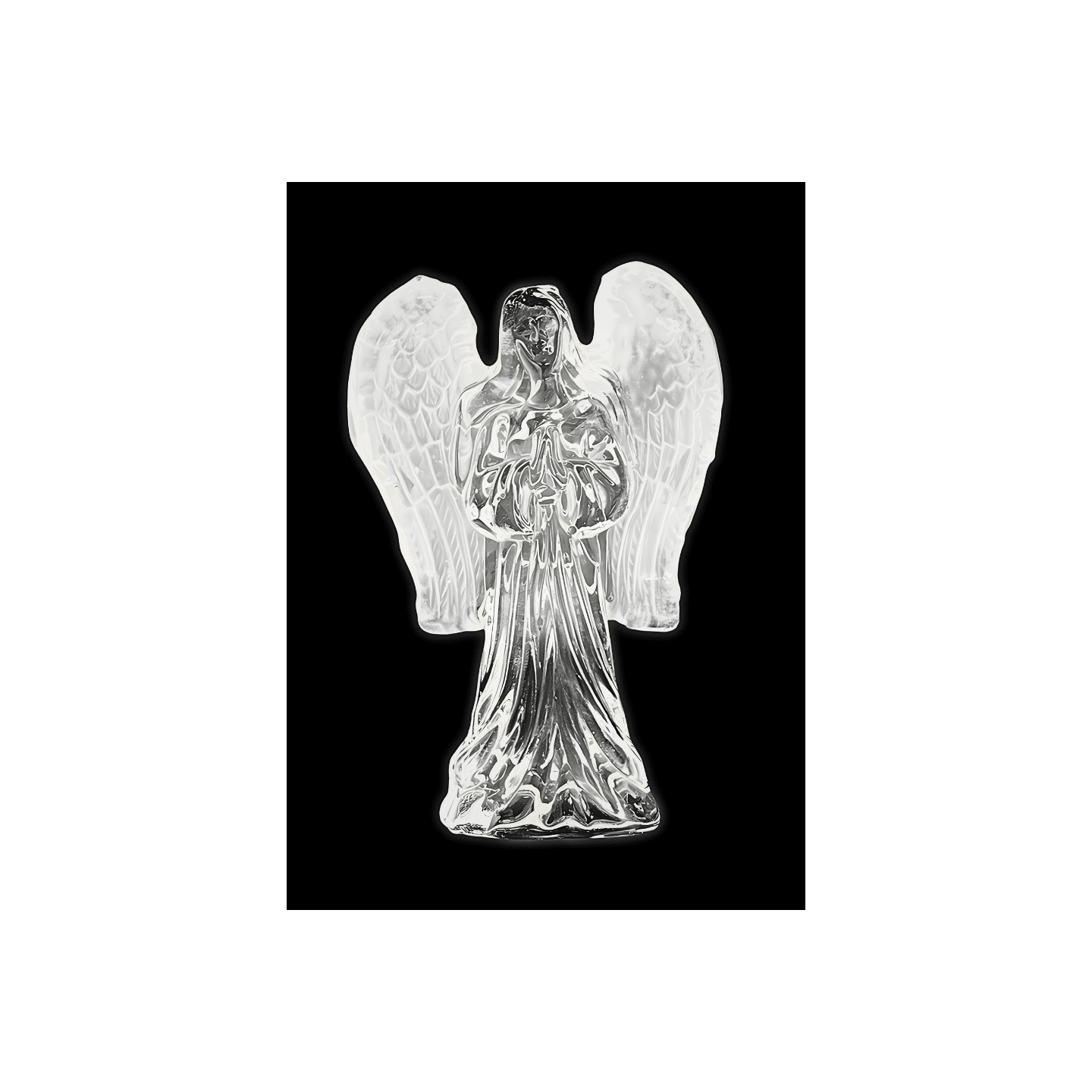 Crystal Glass Praying Angel Statue – 10 cm