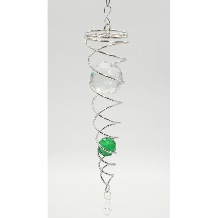 Wholesale - mini Vortex Wind Spinner with 2 spheres green