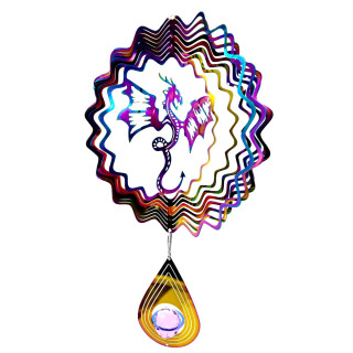 Middle Cosmo Wind Spinner Dragon - Rainbow Drop