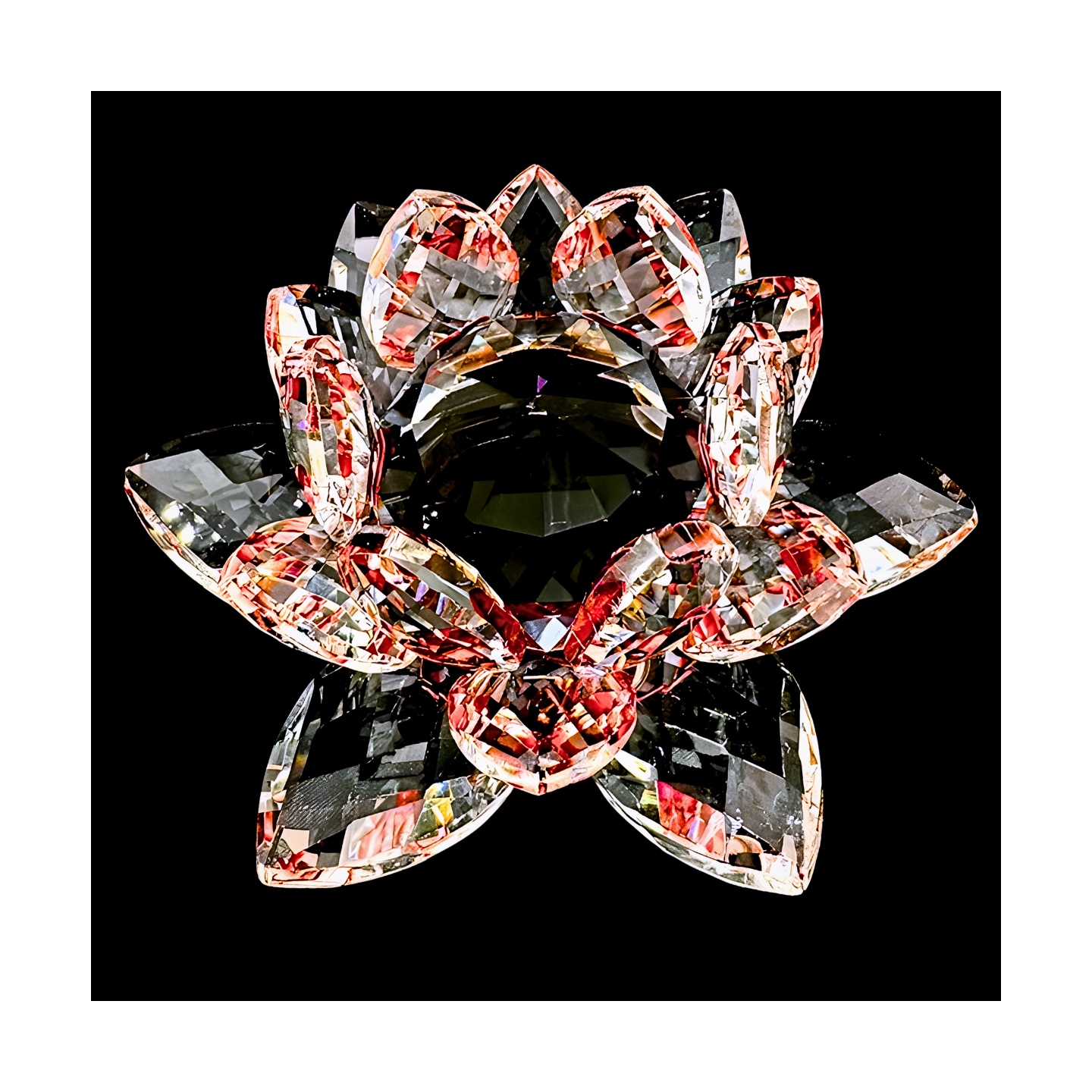 Crystal Lotus Red 14 cm (Large)
