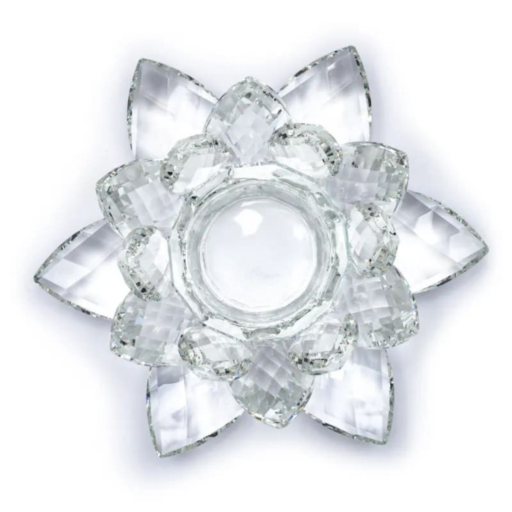 Bougeoir Lotus cristal L | Pieralune
