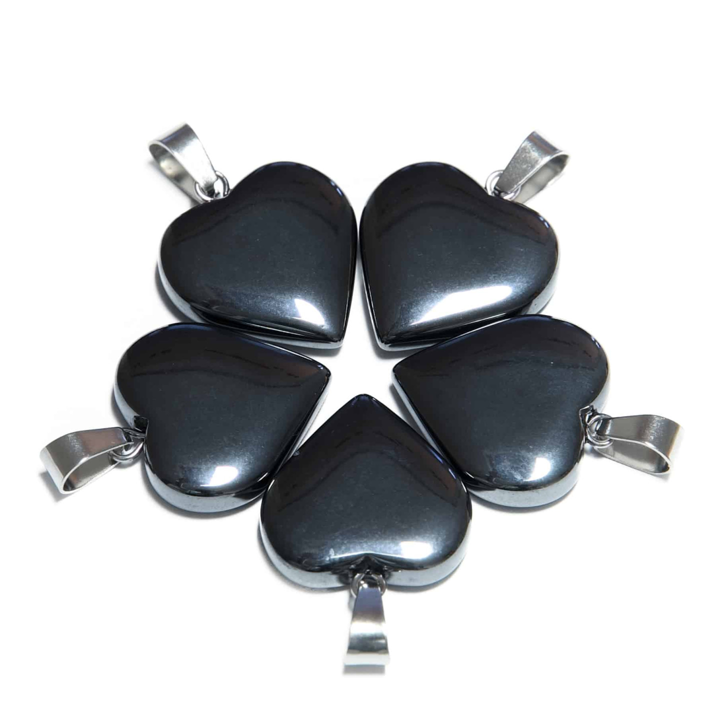Heart Pendant Wholesale - Hematite ()